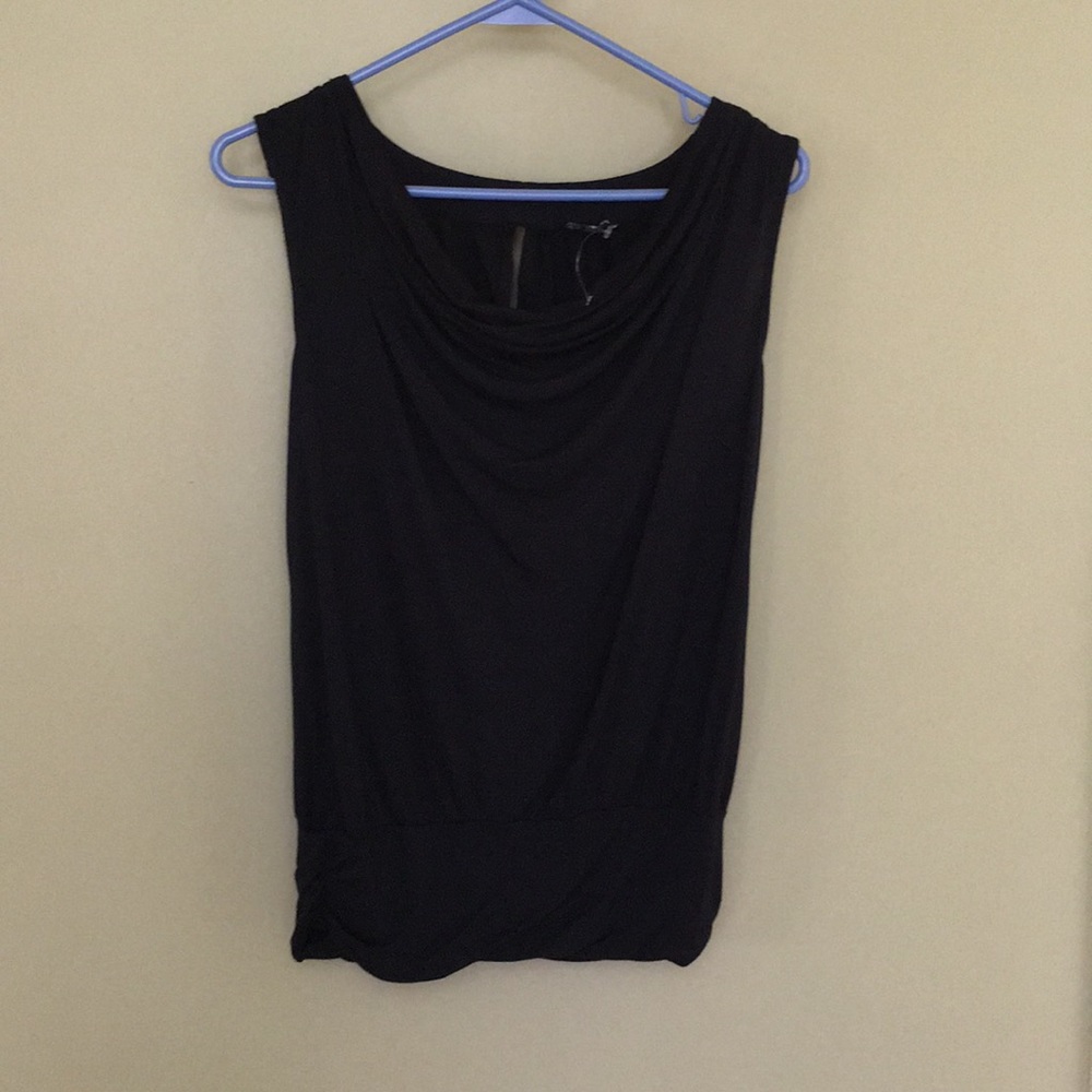 Express no sleeve black cotton top.